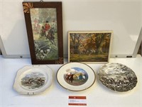 Selection English Collector Plates / Frames etc