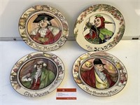 4 x Early Royal Doulton English Collector Plates