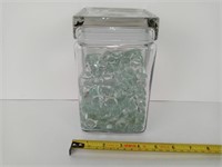 Glass Cannister and Beads