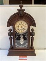 Nice Cottage Mantle Clock w/- Pendulum (no key)