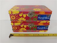 2 Tin Pencil Boxes