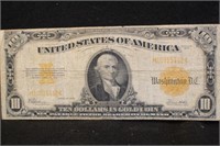 1922 $10 Gold Certificate Large Bank Note *Scarce