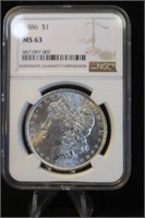 1886 Certified Morgan Silver Dollar