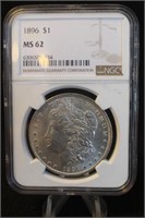 1896 Certified Morgan Silver Dollar