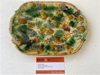 Early Majolica Glaze Bread Plate 270x210