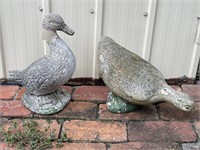 2 x Garden Ornament Ducks. Tallest 350mm