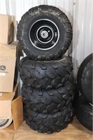4 Utility Tires On Rims And Bearings  - 18x9.50-8