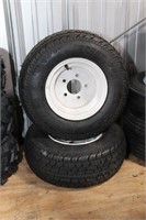 2 Utility Tires On Rims - 20.5x8.0-10