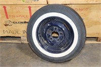 Antique Whitewall Tire On Rim - 1949 Ford