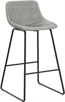 30'' LEATHER COUNTER HEIGHT BARSTOOL