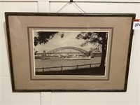 Early Framed Photo Sydney Harbour Bridge 470x320