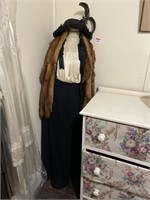 Vintage Ladies Mannequin w/- Period Clothing inc