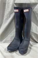 US Size Seven Navy HUNTER Boots