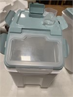 2 Clear storage food container for pet food