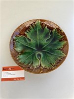 Nice Majolica Glaze Leaf Plate H Mc Hugh Tasmania