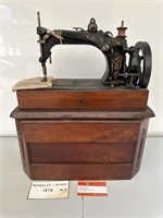 c1870 Wheeler & Wilson Sewing Machine w/- Case