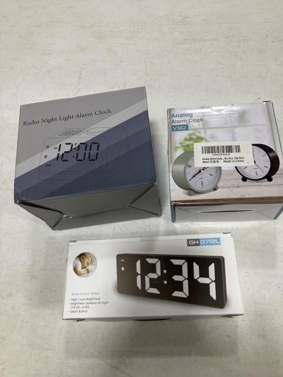 LED clock  analog alarm clock radio nightlight