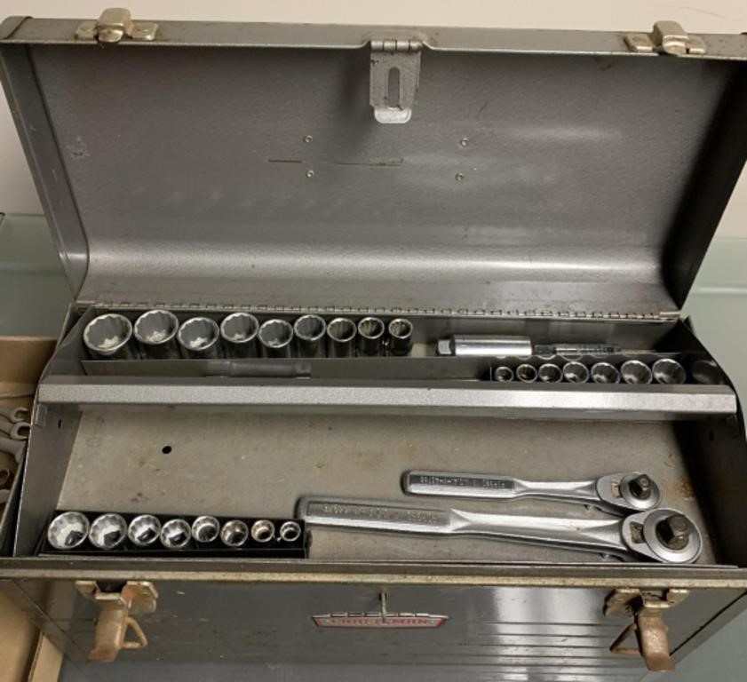 CRAFTSMAN Tool Box with Socket Wrenches, Sockets