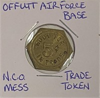 Offutt A.F. Base 5 Cent Trade Token Variety 2