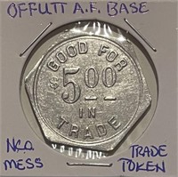 Offutt A.F Base 5 Dollar Trade Token