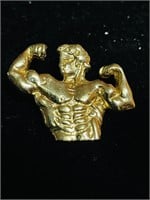 Vintage 14k Gold BodyBuilder Pendant