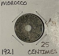 Morocco 1921 25 Centimes