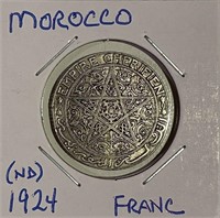 Morocco 1924 Franc