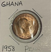 Ghana1958 Penny UNC