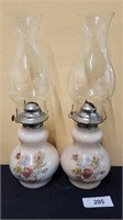 Pair Of Nice Oil Lamps, Original