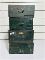 (4) Metal Boxes