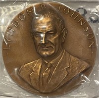 Lyndon B. Johnson Bronze Medal 6.8 Oz.