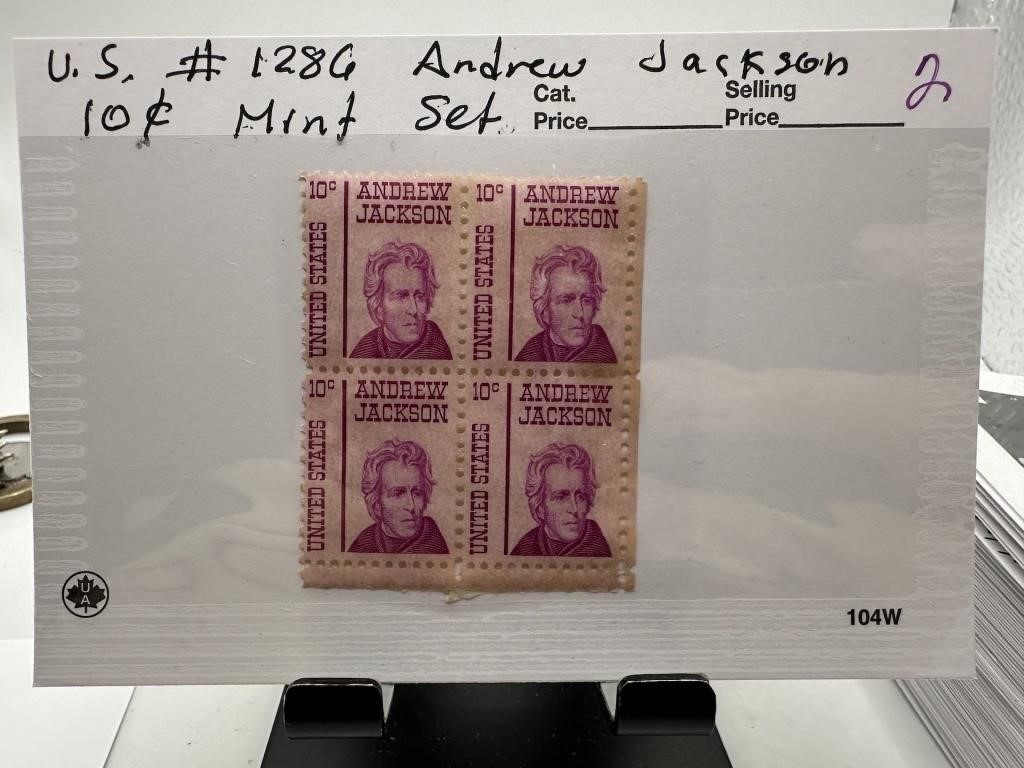 #1286  STAMP BLOCK ANDREW JACKSON