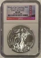 US 2011S Eagle MS69 NGC Early Releases