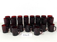 Cristal D’arques-Durand Ruby Red Glasses (No Ship)
