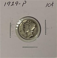 US 1929 Silver Mercury Dime