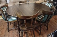 Wood Kitchen Table & 5 Chair Set