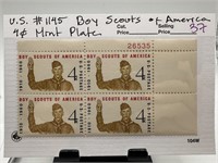 #1145 STAMP BLOCK BOY SCOUTS W PL#