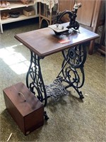 Early WILLCOX & GIBBS Chain Stitch Treadle Sewing