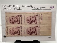 #1114 LINCOLN STAMP BLOCK