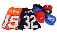 VARIOUS SPORTS AND MORE HATS AND JERSEYS