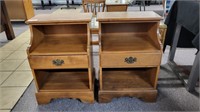 Pair Ethan Allen 1 Drawer Nightstands, Ex. Cond.