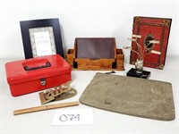 Storage Boxes, Brass Clip, Letter Opener (No Ship)