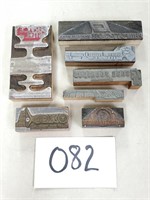 Vintage Letterpress Printing Blocks / Stamps