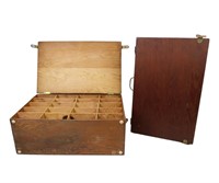 TWO WOODEN BOXES