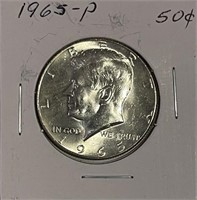 US 1965 40% Silver UNC Half Dollar