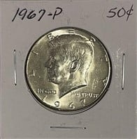 US 1967 40% Silver UNC Half Dollar