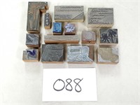 Vintage Letterpress Printing Blocks / Stamps