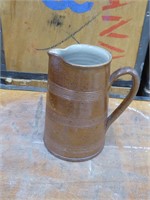 Vintage Brown Ceramic Water Pitcher
