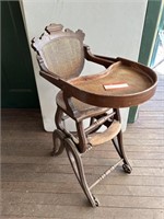 Vintage Wooden High Chair Suit Doll H910