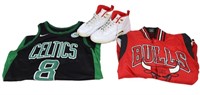 JORDANS, CELTICS JERSEY & BULLS JERSEY